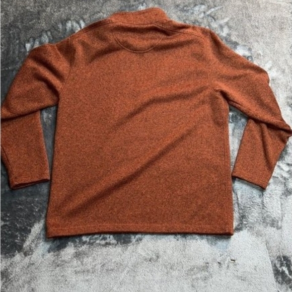 Outdoor Life Quarter Zip Sweater L Rust Orange Pullover Fleece Cozy Fall Hiking - Picture 2 of 7